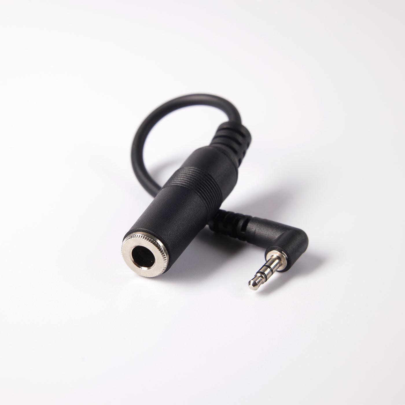 1/4" TRS to Right-Angle 3.5mm TRS Adapter Cable - Neunaber Audio
