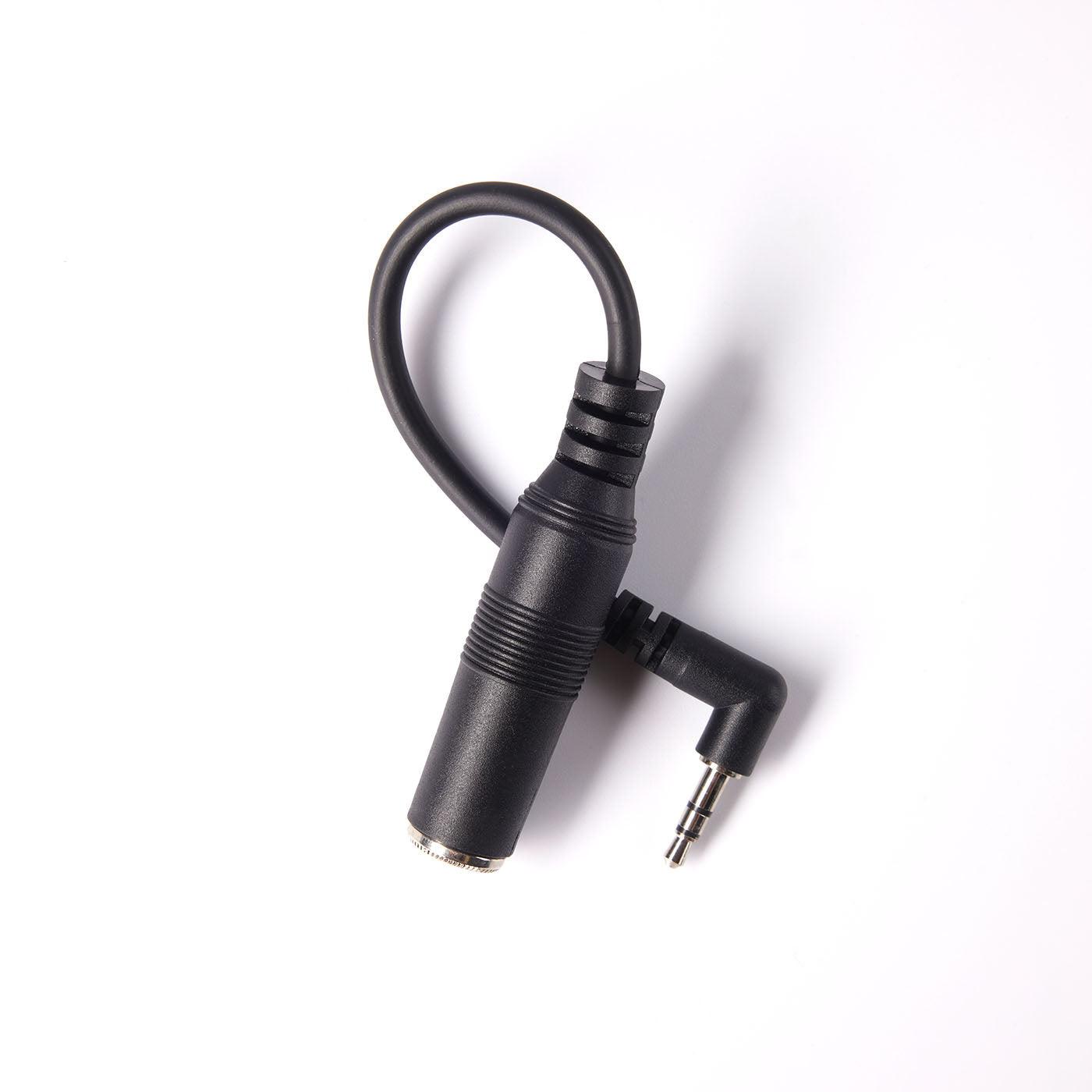 1/4" TRS to Right-Angle 3.5mm TRS Adapter Cable - Neunaber Audio